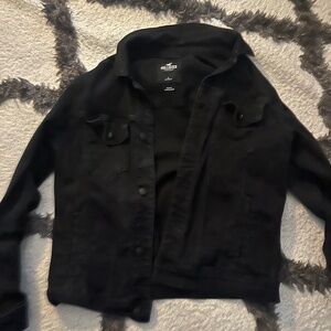Hollister Black Jean Jacket - Size L Women's